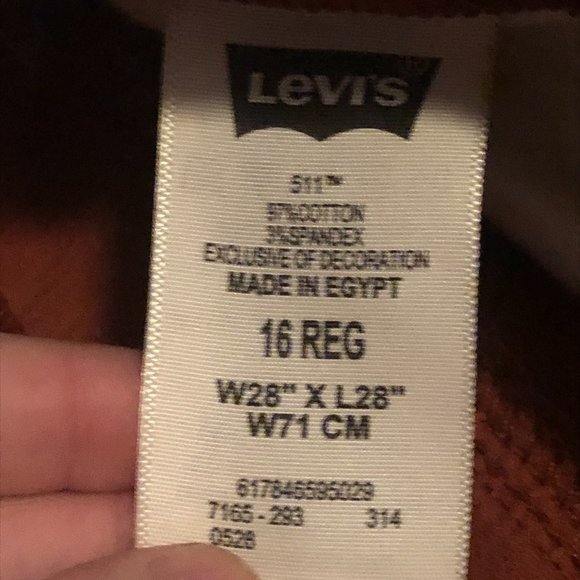 Dark Orange LEVIS Corduroys - Picture 3 of 5